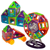 Kurtzy 131 pcs 3D Magnetic Building Blocks - Kids Magnet Toys - Educational Toys for Children - Building Tiles - Creative Toys for Construction - Magnetic Construction Set for Boys and Girls