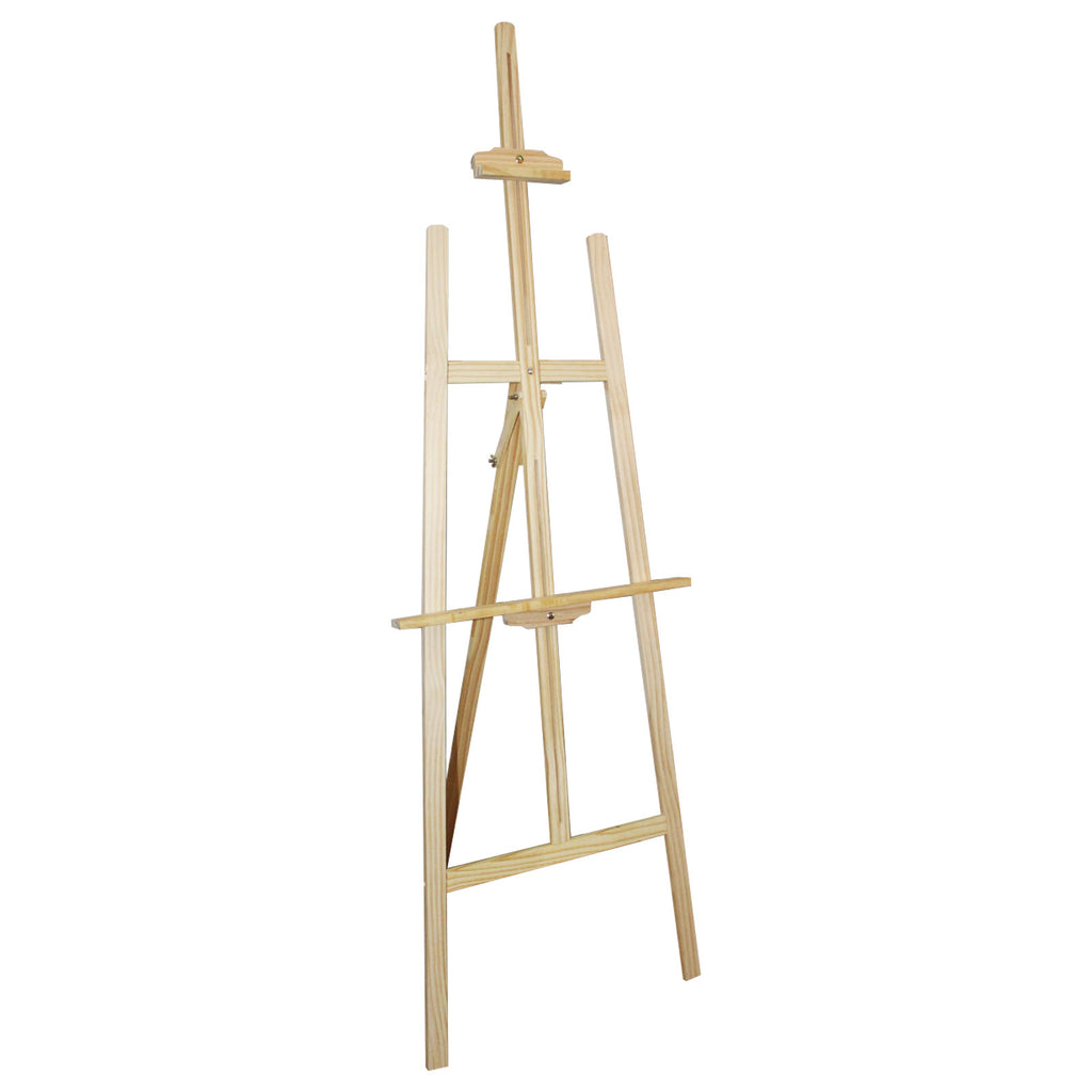 Easel - 137cm Tall Adjustable Wood Easel for Kids and Adults- Wooden Art Display Canvas Painting Easel by Kurtzy - Easy to Assemble - Fits Small and Large Canvas's - Large Easels
