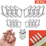 Tablecloth Clips (20 Pack) - 12 Small (4.5 cm x 4 cm), 8 Large (7 cm x 8 cm) Picnic, Outdoor, Garden Restaurant, Dinner Buffet Table Cloth Holder Stainless Steel Flexible Tight Fit Tablecover Clamps