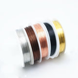 5 Rolls of Wire Wrapping Kit - Coloured Wire, Jewellery Beading Soft copper Wire, Resistant bare Copper Wire Craft Jewellery making 0.4mm Thickness 26 Gauge