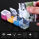 Detachable Storage Box (2 Pack) - 28 Grid Transparent Clear Plastic Organiser Display Case with Lock - DIY Nail Art, Diamond Painting Rhinestone, Embroidery Thread, Buttons, Beads and Jewelry Findings
