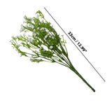 Gypsophila Artificial Flowers (8 Pack) - Babys Breath Flowers (33cm) with 8 Stems Green Faux Leaves - Artificial Flowers for Home, Office, Bedroom and Living room - Perfect for Floral Arrangement