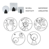 Self adhesive hooks (28 Pcs) - Stainless Steel wall hooks for Jewellery ,kitchen, bathroom, office closet-No Nail installation holds 8 LBS -Hooks Size Circle 3.5cm ,Square 4.7cm ,Smaller square 2.5cm