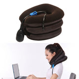Inflatable Cervical Neck Traction Device 3 Layers -Instant Relief for Chronic Neck Pain, Improve Spine, Provides Shoulder Support & Posture Improvement - Cervical Collar Adjustable - Inflatable Size 17cm (6.69")H  & Layer H 6cm (2.36")