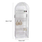 Kurtzy Foldable Clear Transparent Acrylic Jewellery Organiser Tall Storage Display for Earrings, Necklaces and Bracelets - Holds 120 Pairs of Earrings