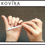 Kovira Professionell 15cm Glasnagelfeilen Set mit Etui – 5 Premium Luxus Kristall Feilen für langanhaltende Maniküre und Pediküre