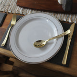 180pcs Gold Plastic Disposable and Reusable Cutlery