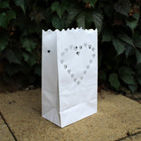 Heart Design White Paper Decorative Lanterns