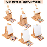Kurtzy Easel Stand - 190 cm/ 74.8" French Easel - Adjustable Foldable Large Wooden Tripod Easel for Artists with Storage Shelf and Pallete - Hold Canvas Upto 17.71" - Ideal for Painting, Sketching and Drawing