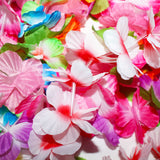Kurtzy 24 Pieces Hawaiian Garlands Set - Colourful Hawaiian Lei Flower Hula Headbands for Luau Head Decorations, Summer Party, Beach Theme Wedding, Tropical Party Accessories, Fancy Dress and More