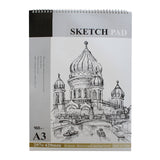 Kurtzy Art Sketch Pad - A3 Drawing Sketch Pad for Art and School Supplies - 4 Pcs of Spiral Bound Artist Sketch Book - Art Sketching Pad ideal for Drawing (24 Natural White Sheets X 4 Sketching Pad)