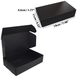 Kurtzy 19 x 11 x 4.5 cm Cardboard Gift Boxes Pack of 10 - Flat Pack Black Presentation Boxes Suitable for Party, Wedding ? Storage box for Cakes, Cookies and Jewelry