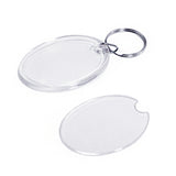 Clear Oval Acrylic Photo Keychains