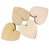 50 Pack of Wooden Heart Decorations
