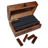 Rubber Wooden Alphabet Ink Stamps Set