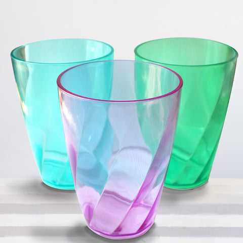 9pc Plastic Crystal Style Cup Tumbler