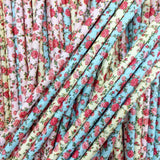 100 Piece Floral Paper Party Drinking Decorative Straws by Belle Vous - Blue, Pink and Yellow Flower Designs for Wedding, Baby Shower, BBQ, Thanksgiving, Christmas, Birthday and Engagement Parties