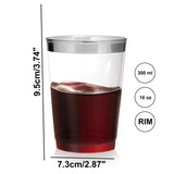 Gobelets en Plastique (300 ml) - 48 Pcs de Verres en Plastique - Verres à Boire pour Fêtes, Pique-nique, Mariage, Cocktails et Jus - Verre Plastique, Gobelets (11 oz)