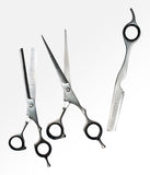 3pcs Professional Hairdressing Barber Cutting Scissors with Razor